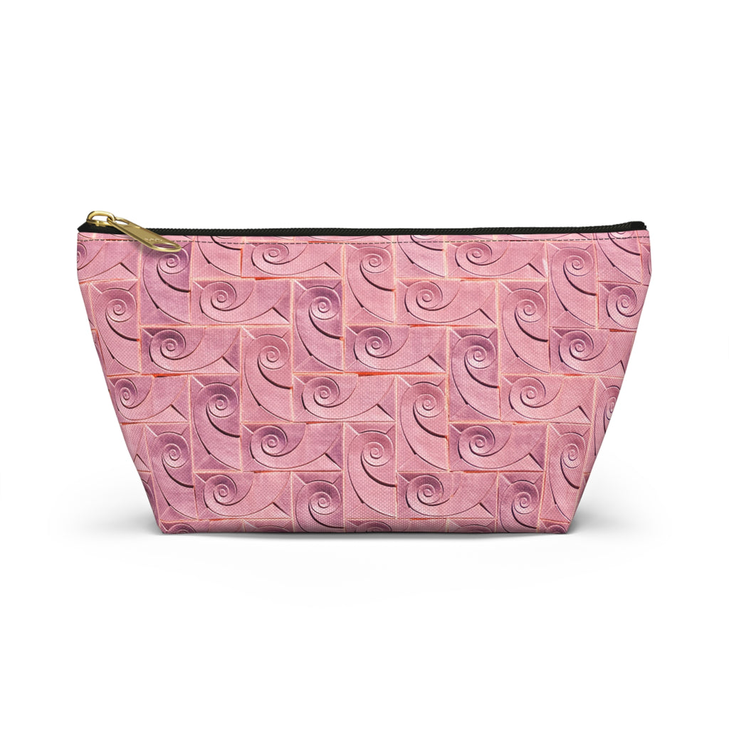 THE ROSCOE - Rose Swirl | Glamorous Art Deco Makeup Bag - Accessory Cosmetic Pouch