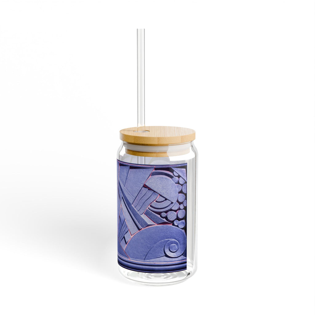 THE OPULENCE - Purple Poppy | Glamorous ART DECO SIPPER GLASS 16oz