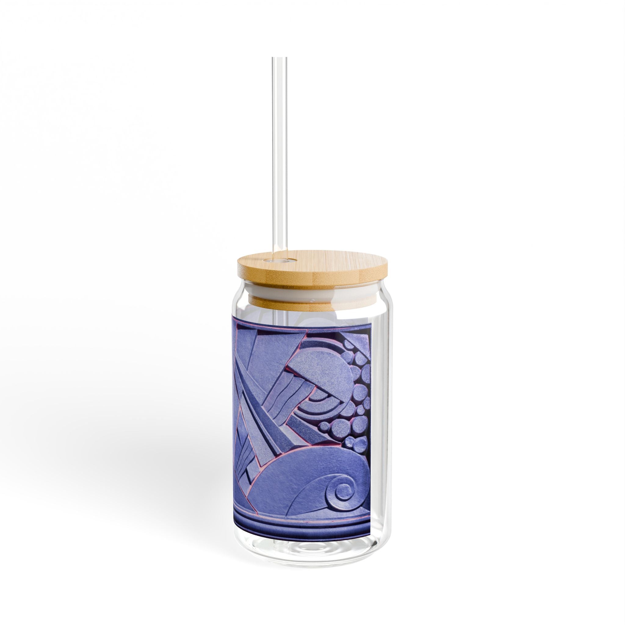 THE OPULENCE - Purple Poppy | Glamorous ART DECO SIPPER GLASS 16oz