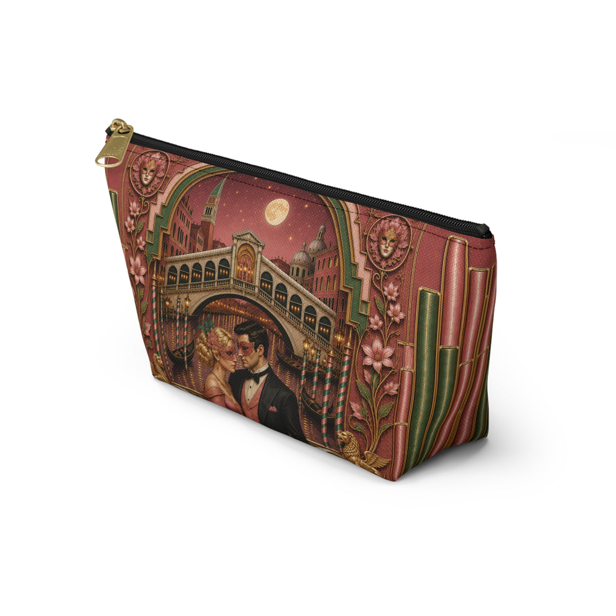 THE VENETIAN - Mauve Masquerade | Glamorous Art Deco Makeup Bag - Accessory Cosmetic Pouch