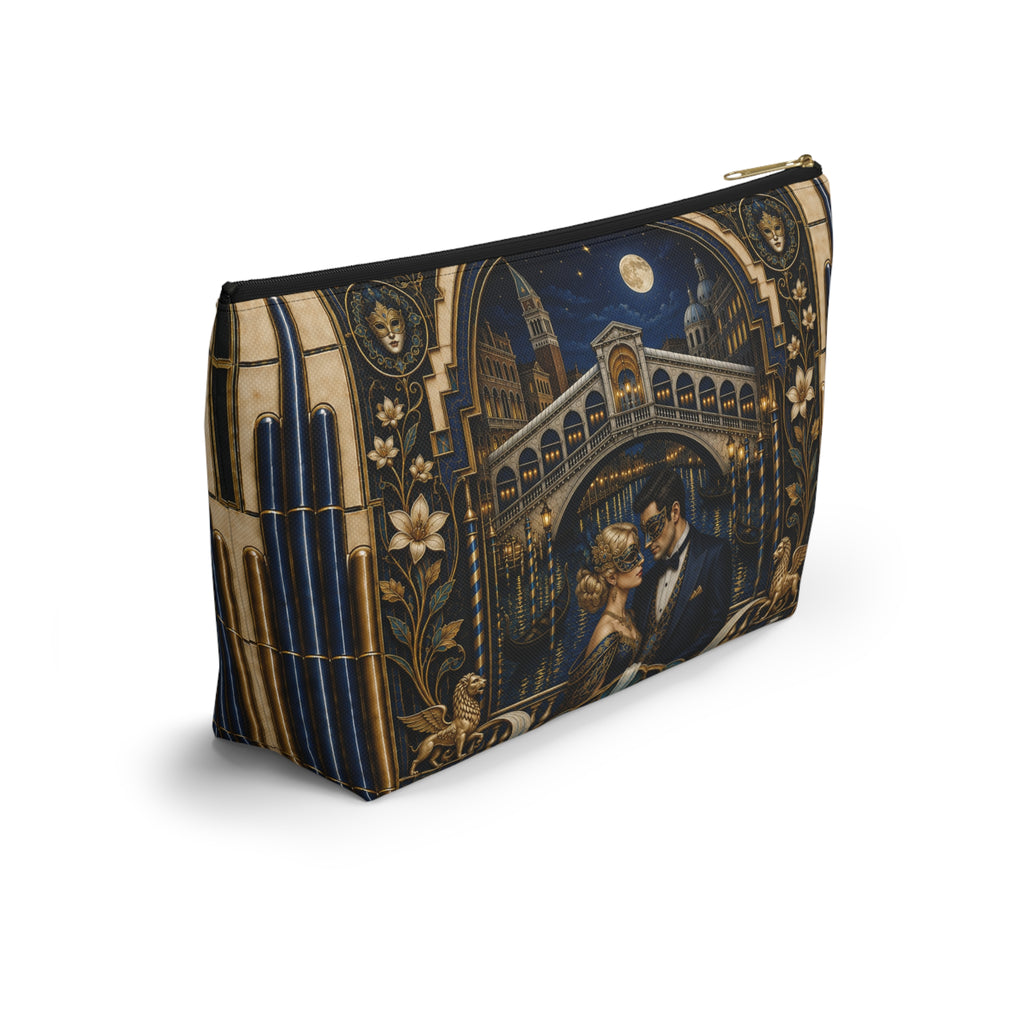 THE VENETIAN - Midnight Masquerade | Glamorous Art Deco Makeup Bag - Accessory Cosmetic Pouch