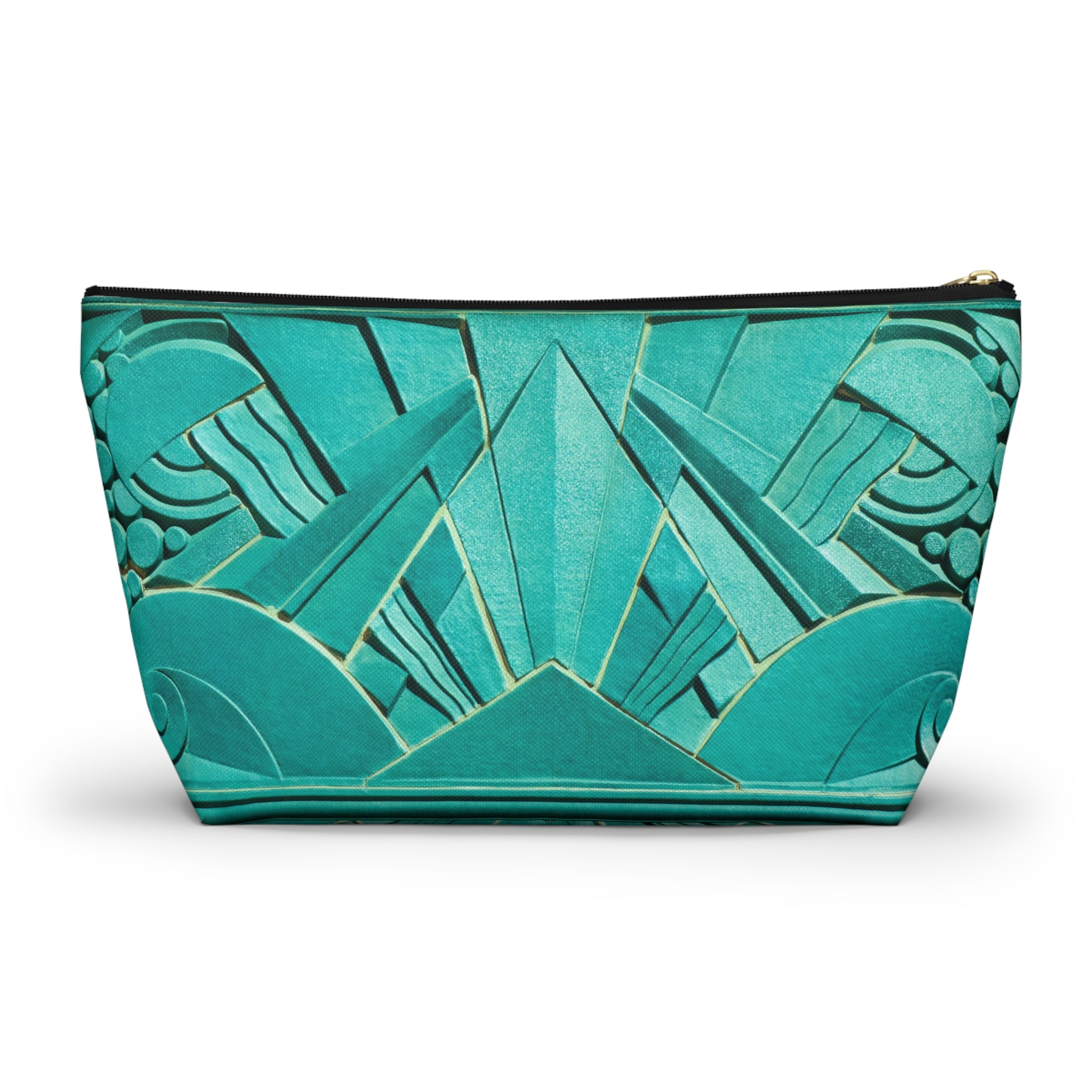THE OPULENCE - Teal Treat | Glamorous Art Deco Makeup Bag - Accessory Cosmetic Pouch