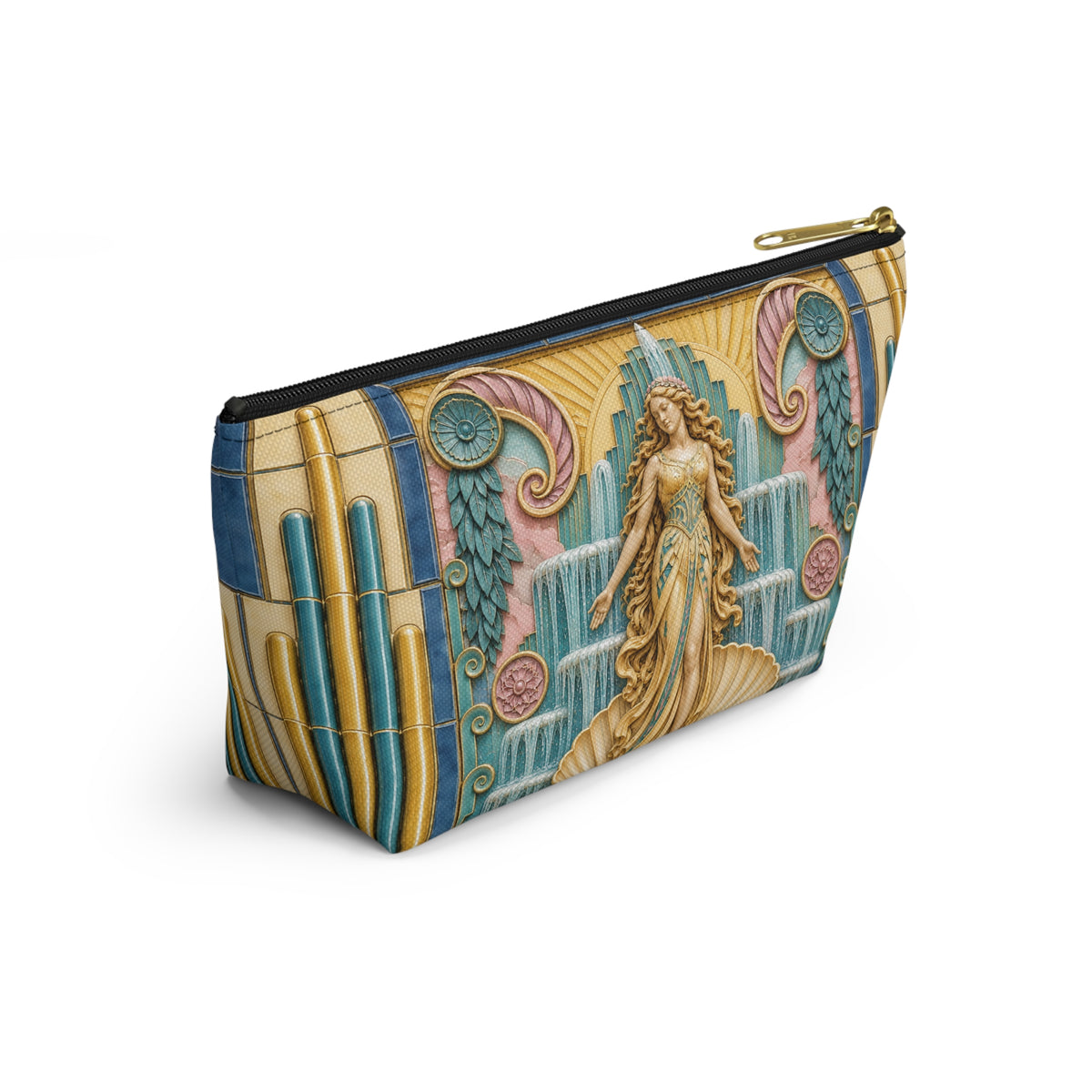 THE VENUS - Golden Sunrise | Glamorous Art Deco Makeup Bag - Accessory Cosmetic Pouch