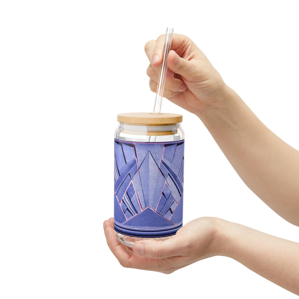 THE OPULENCE - Purple Poppy | Glamorous ART DECO SIPPER GLASS 16oz