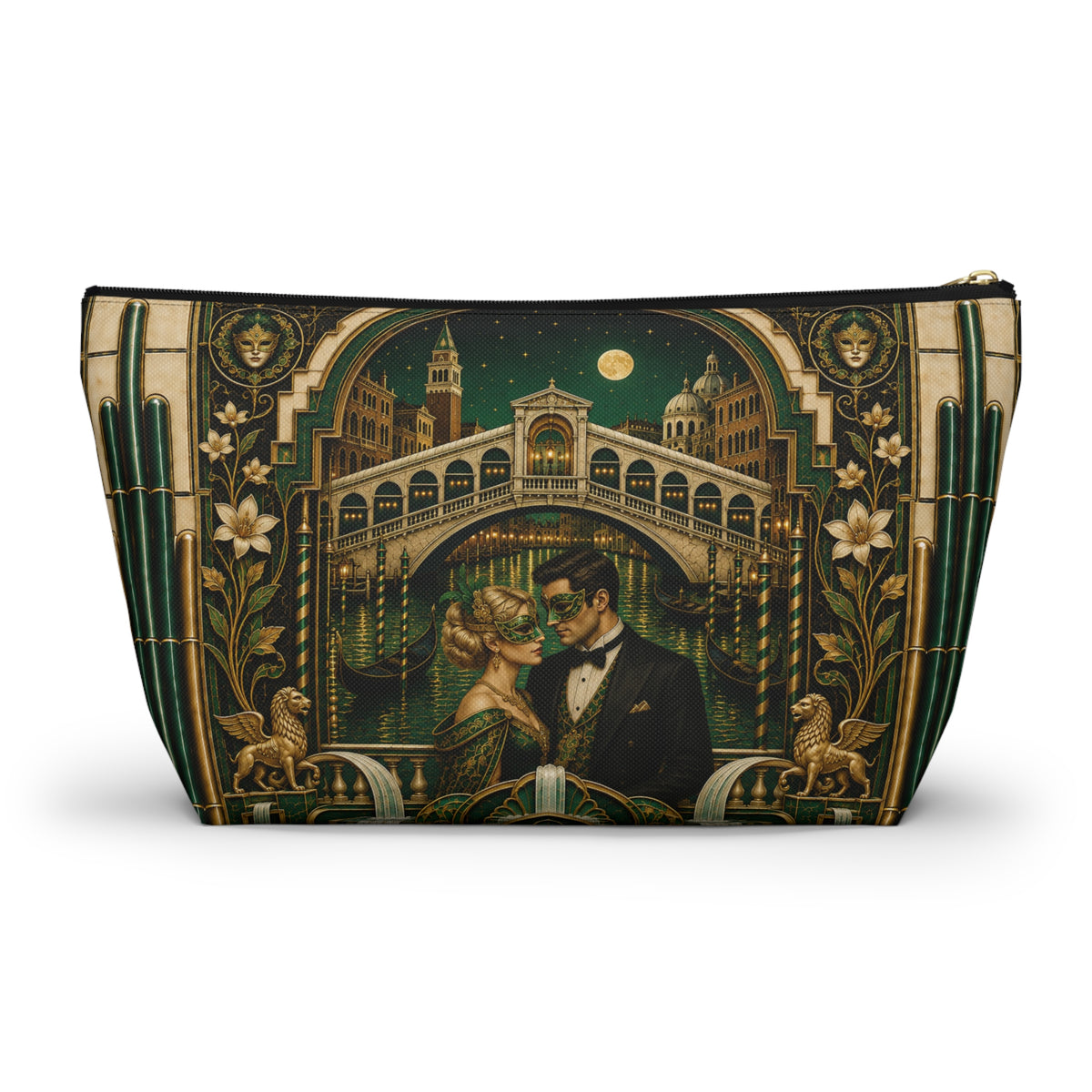 THE VENETIAN AMORE | Glamorous Art Deco Makeup Bag - Accessory Cosmetic Pouch