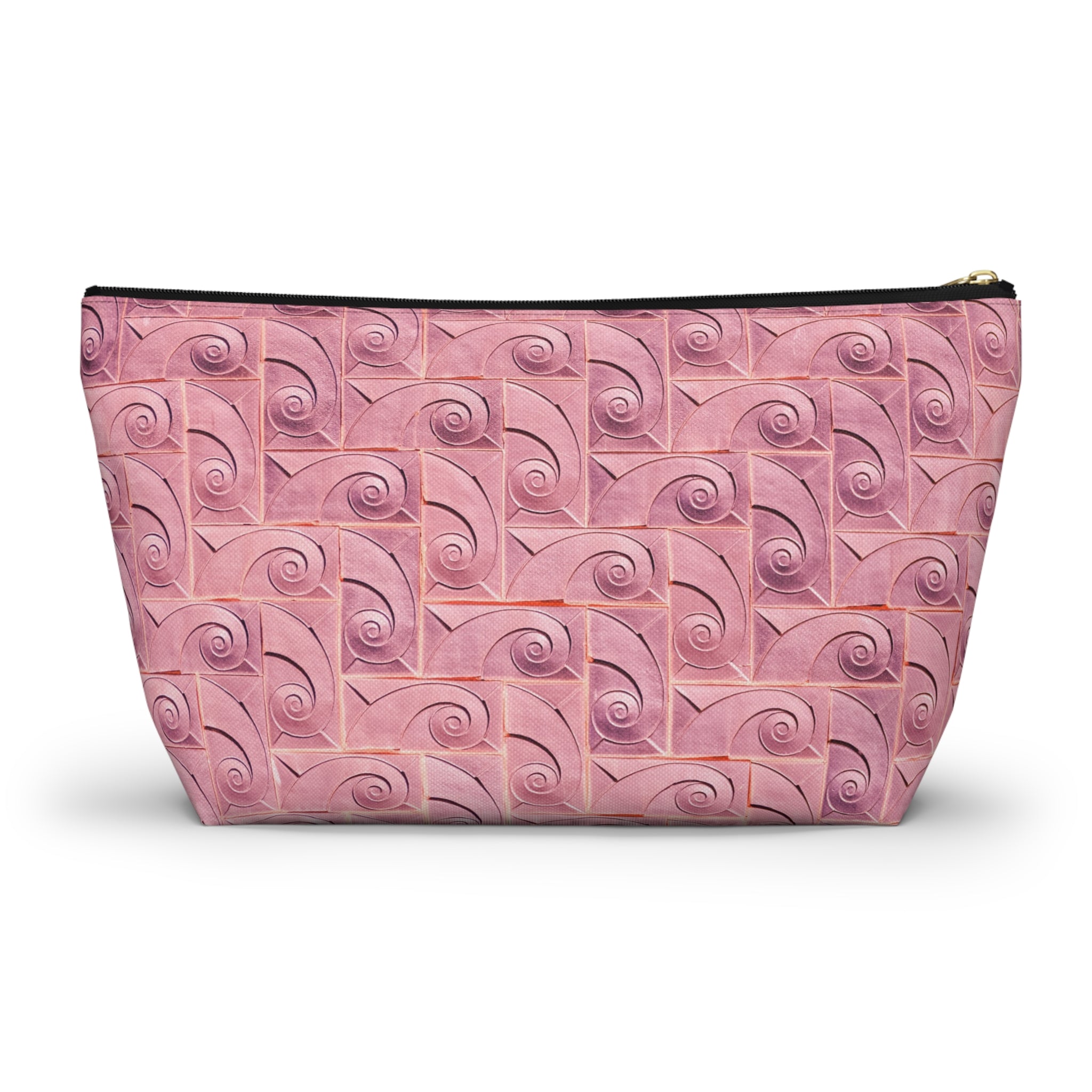 THE ROSCOE - Rose Swirl | Glamorous Art Deco Makeup Bag - Accessory Cosmetic Pouch