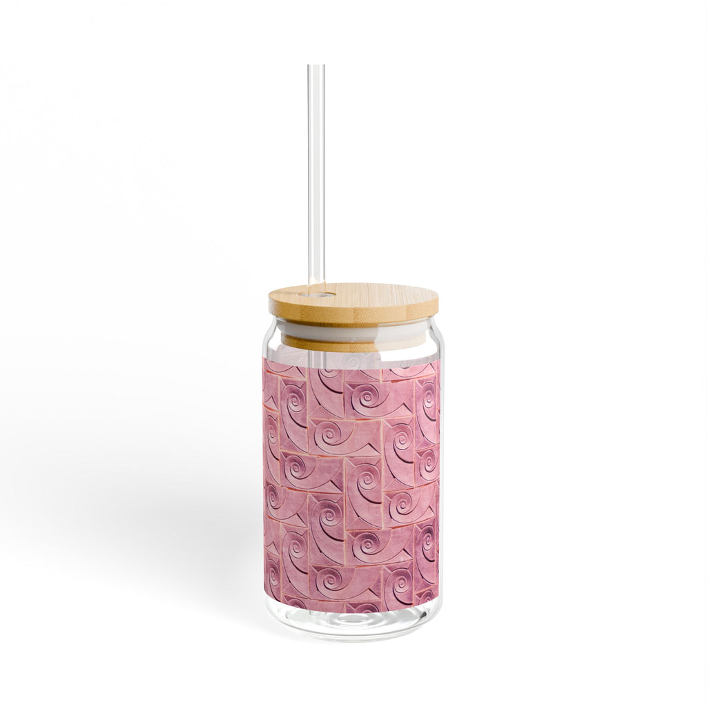 THE ROSCOE - Rose Swirl | Glamorous ART DECO SIPPER GLASS 16oz