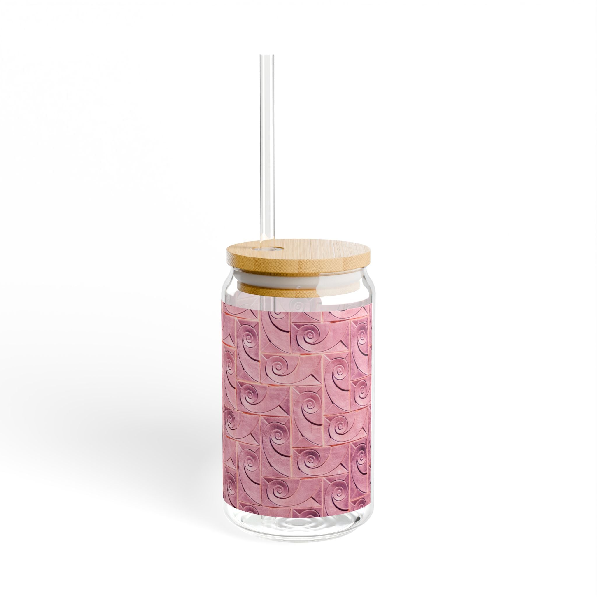 THE ROSCOE - Rose Swirl | Glamorous ART DECO SIPPER GLASS 16oz