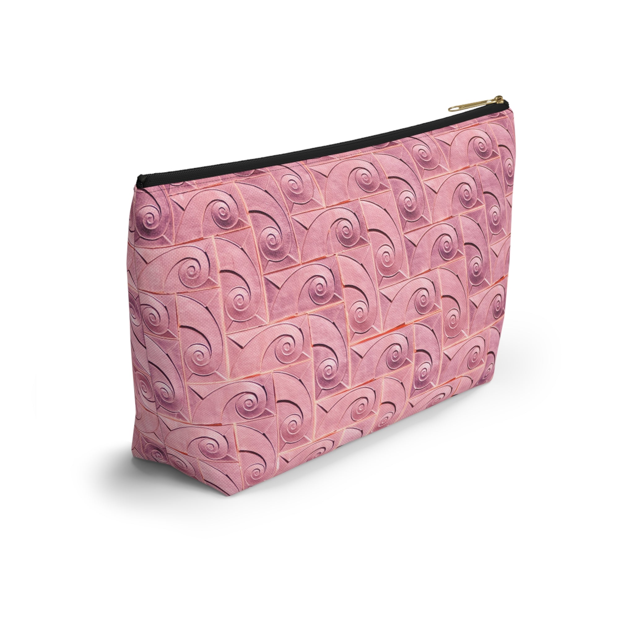 THE ROSCOE - Rose Swirl | Glamorous Art Deco Makeup Bag - Accessory Cosmetic Pouch
