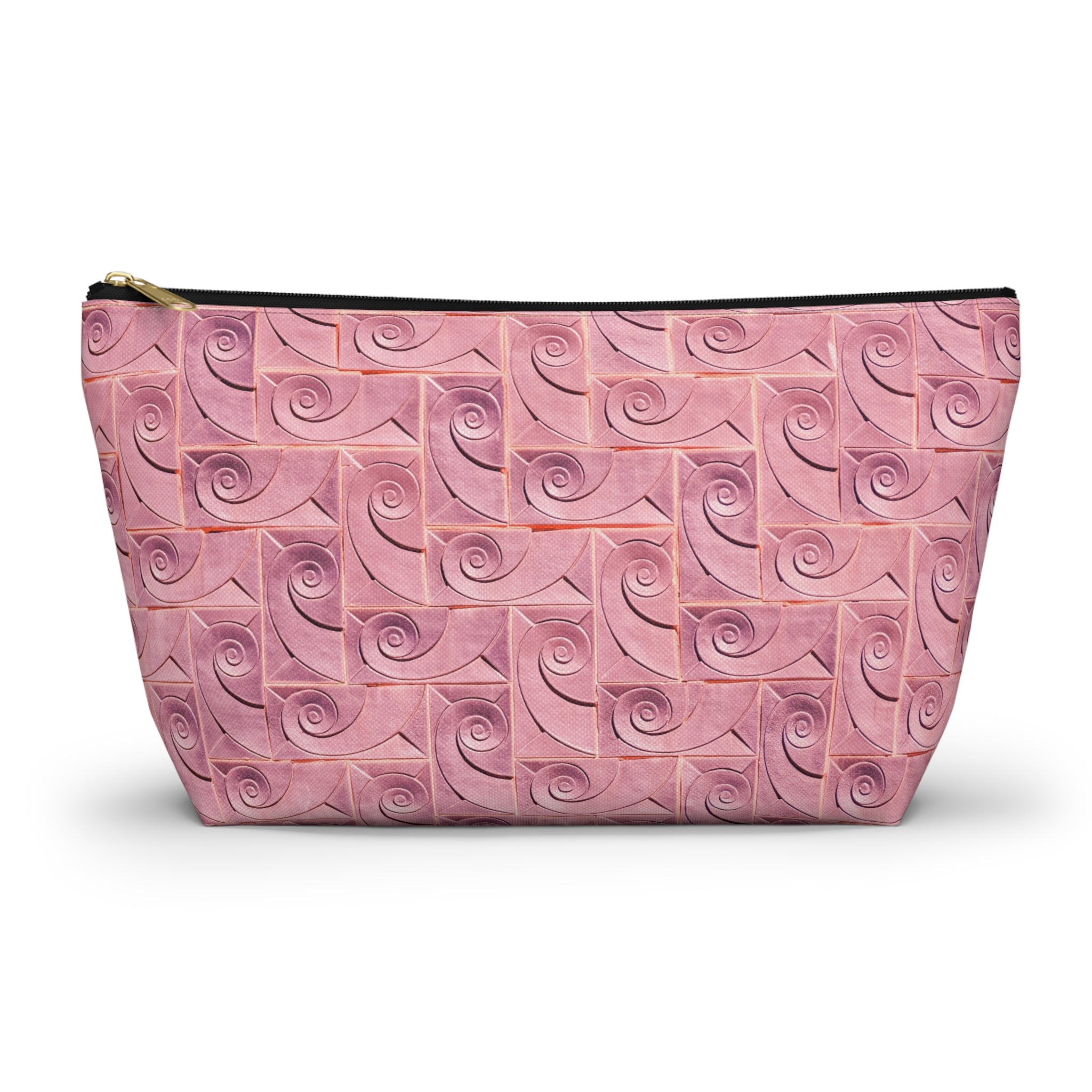 THE ROSCOE - Rose Swirl | Glamorous Art Deco Makeup Bag - Accessory Cosmetic Pouch