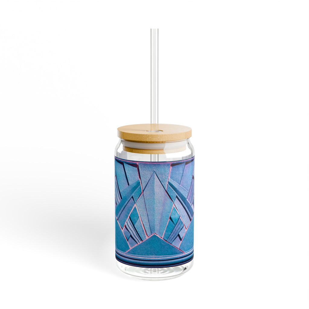 THE OPULENCE - Teal Treat | Glamorous ART DECO SIPPER GLASS 16oz
