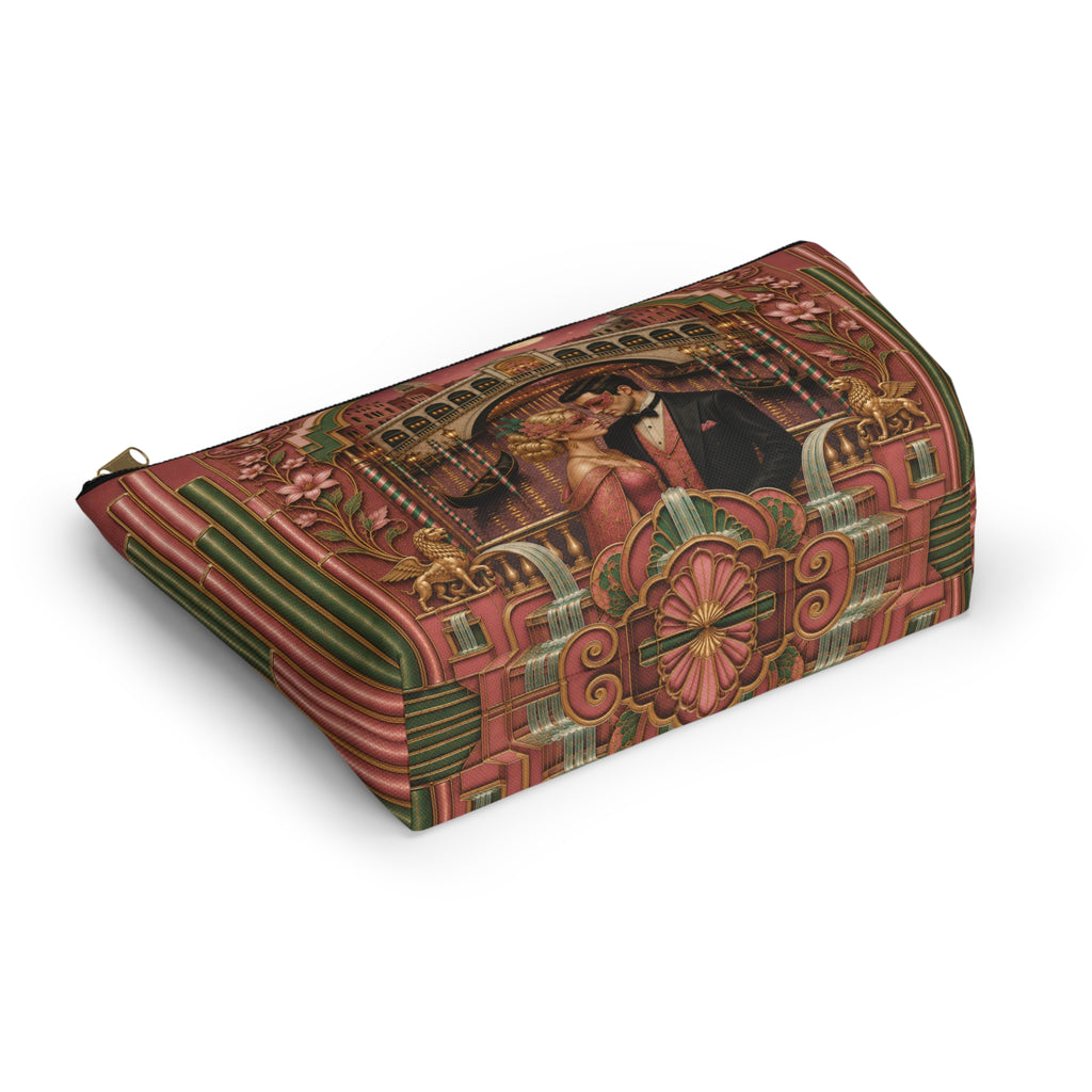 THE VENETIAN - Mauve Masquerade | Glamorous Art Deco Makeup Bag - Accessory Cosmetic Pouch