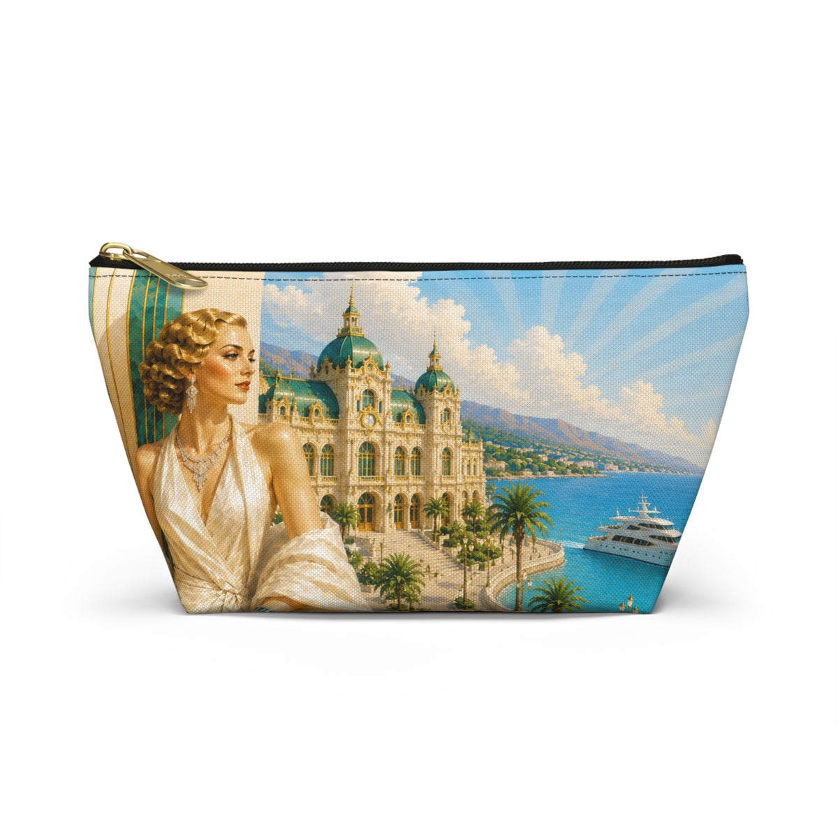 THE MONTE CARLO | Glamorous Art Deco Makeup Bag - Accessory Cosmetic Pouch