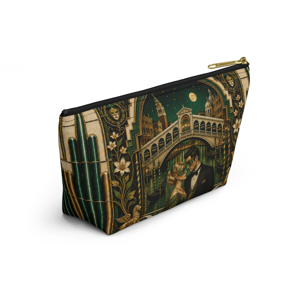 THE VENETIAN AMORE | Glamorous Art Deco Makeup Bag - Accessory Cosmetic Pouch