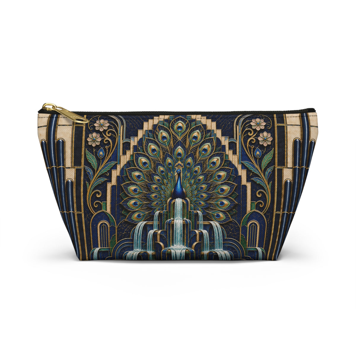 THE PLUME - Midnight Blue | Glamorous Art Deco Makeup Bag - Accessory Cosmetic Pouch