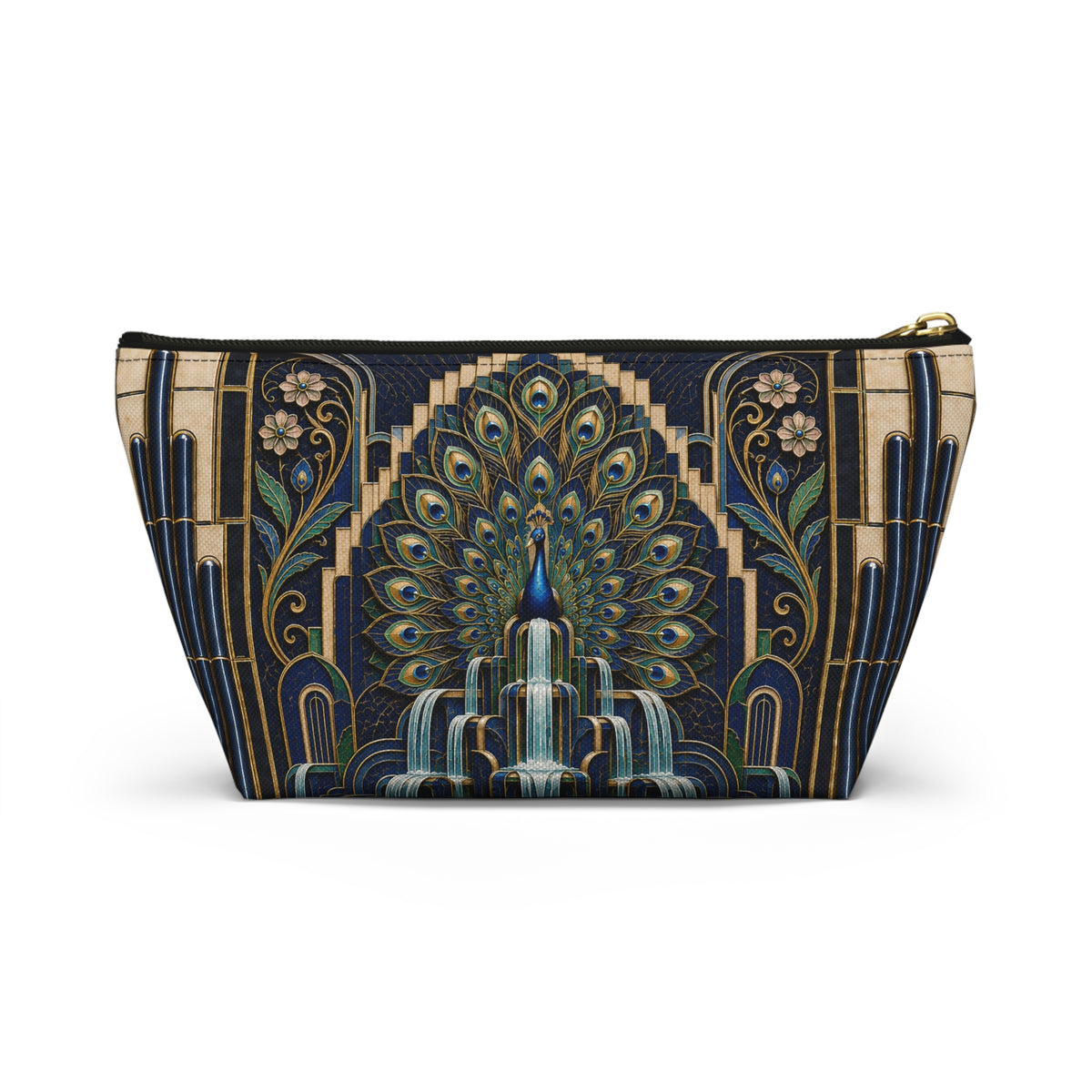 THE PLUME - Midnight Blue | Glamorous Art Deco Makeup Bag - Accessory Cosmetic Pouch
