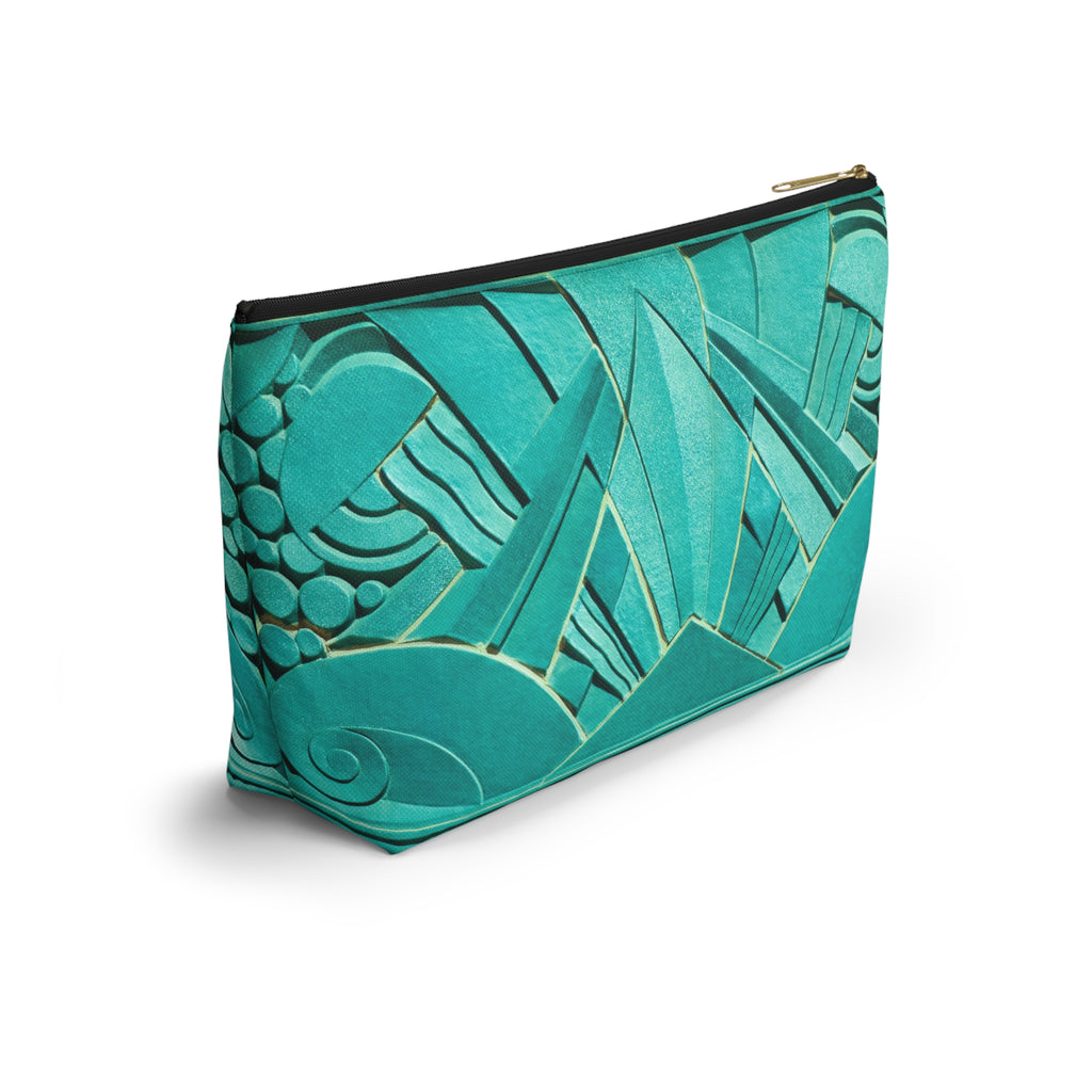 THE OPULENCE - Teal Treat | Glamorous Art Deco Makeup Bag - Accessory Cosmetic Pouch