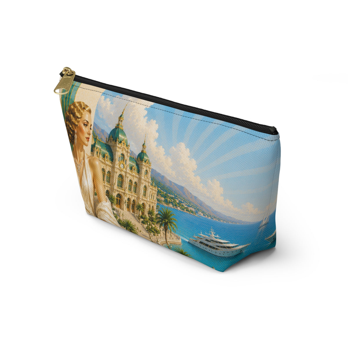 THE MONTE CARLO | Glamorous Art Deco Makeup Bag - Accessory Cosmetic Pouch