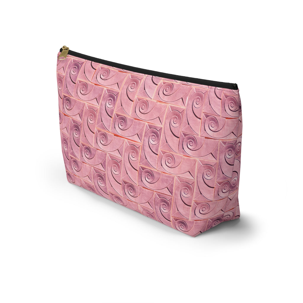 THE ROSCOE - Rose Swirl | Glamorous Art Deco Makeup Bag - Accessory Cosmetic Pouch
