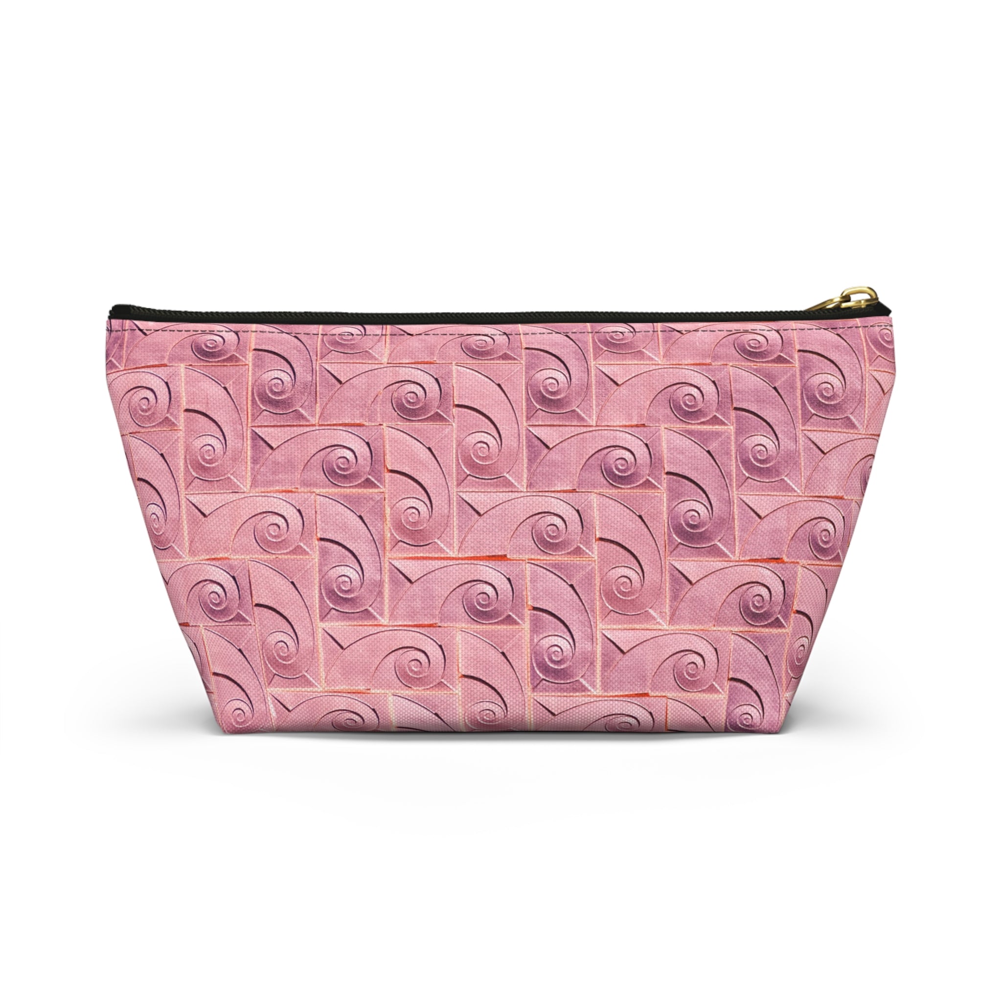 THE ROSCOE - Rose Swirl | Glamorous Art Deco Makeup Bag - Accessory Cosmetic Pouch