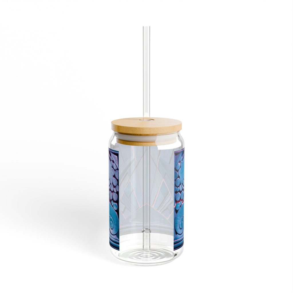 THE OPULENCE - Teal Treat | Glamorous ART DECO SIPPER GLASS 16oz