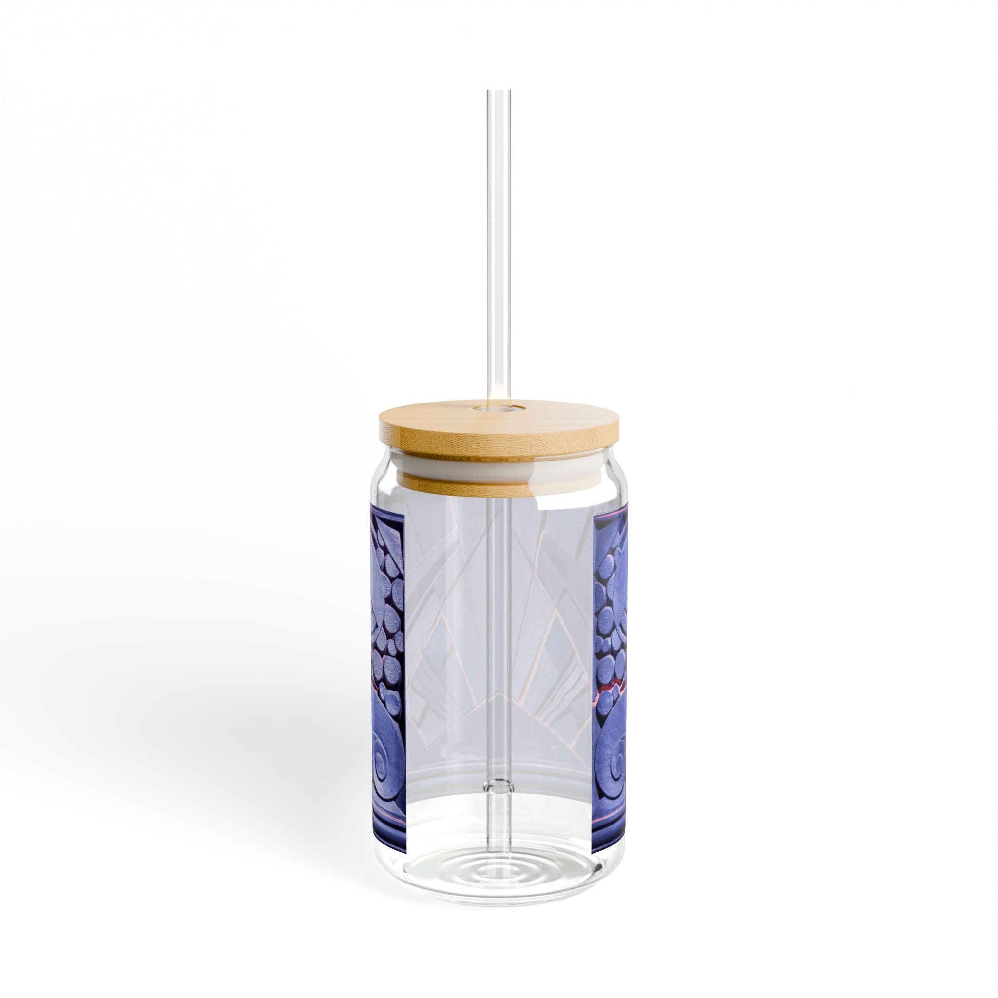 THE OPULENCE - Purple Poppy | Glamorous ART DECO SIPPER GLASS 16oz