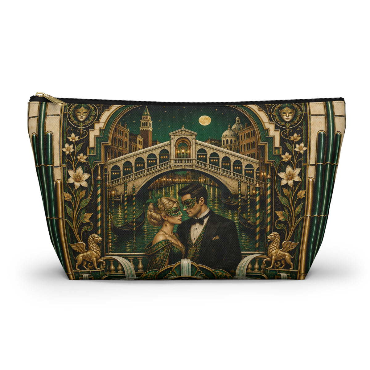 THE VENETIAN AMORE | Glamorous Art Deco Makeup Bag - Accessory Cosmetic Pouch
